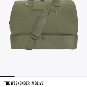 BEIS Olive Green Travel Weekender Bag